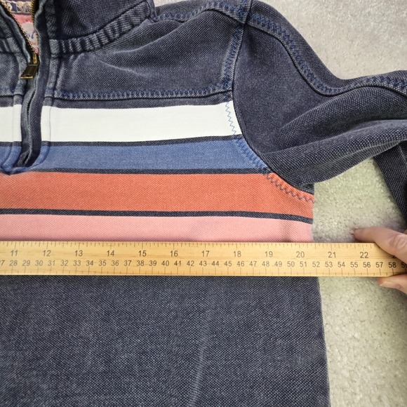 Fat Face The Airlie Denim Quarter Zip Pullover Blue Men's S Preppy Warm - Picture 7 of 8